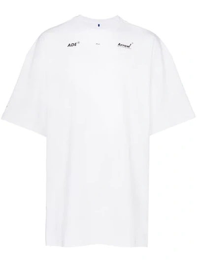 ADER ERROR LOGO PRINT RELAXED FIT COTTON T-SHIRT - 白色