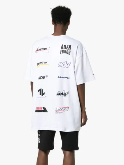 ADER ERROR LOGO PRINT RELAXED FIT COTTON T-SHIRT - 白色