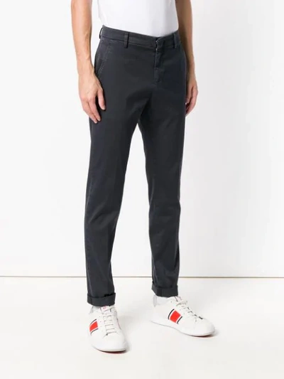 Shop Dondup Straight Trousers - Black