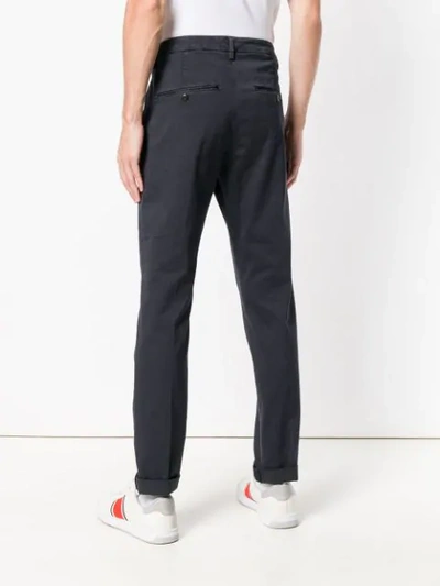 Shop Dondup Straight Trousers - Black