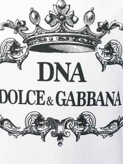 Shop Dolce & Gabbana Dna Print T-shirt In White