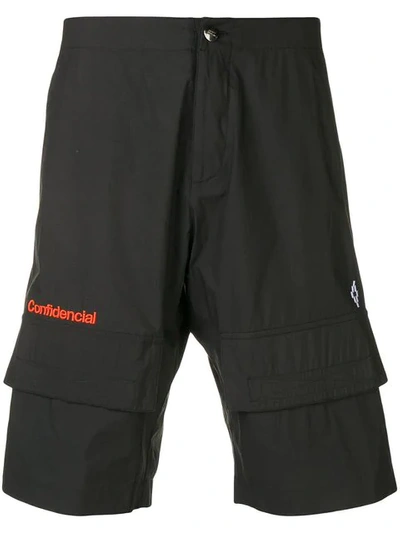 MARCELO BURLON COUNTY OF MILAN CONFIDENCIAL SHORTS - 黑色