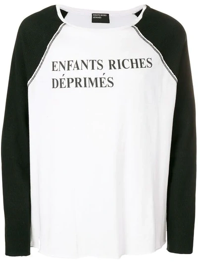 Shop Enfants Riches Deprimes 'erd Classique' Langarmshirt In White