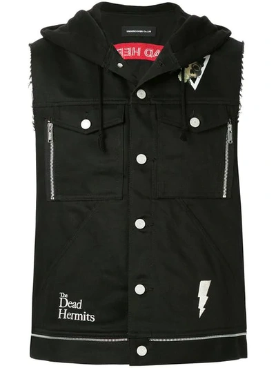 Shop Undercover Printed Gilet - Black