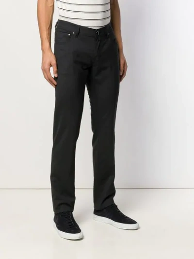 Shop Jacob Cohen Slim-fit Trousers - Black