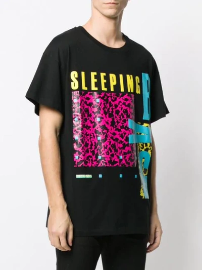 Shop Amen Sleeping Bag Print T-shirt - Black