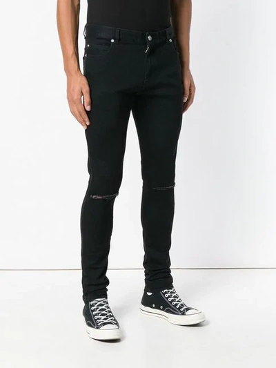 Shop Balmain Classic Skinny-fit Jeans In Black