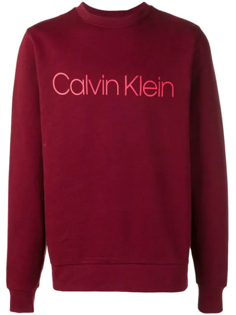 red calvin klein sweatshirt