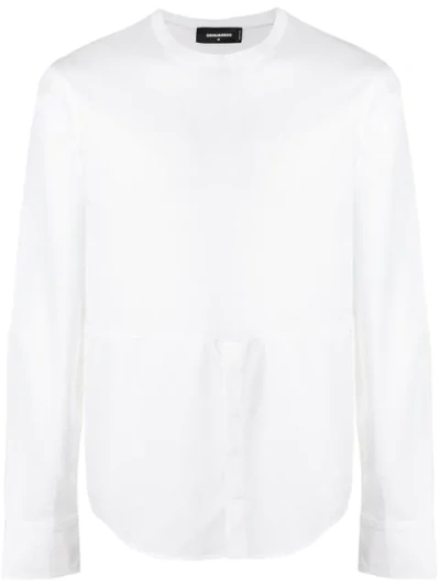 Shop Dsquared2 Hybrid Shirt Top In White