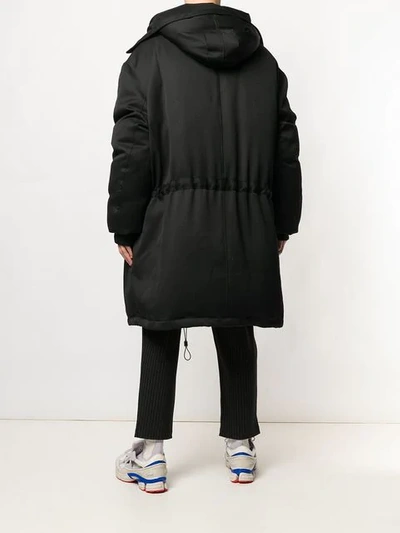 Shop Raf Simons Oversized Reversible Padded Jacket In Black