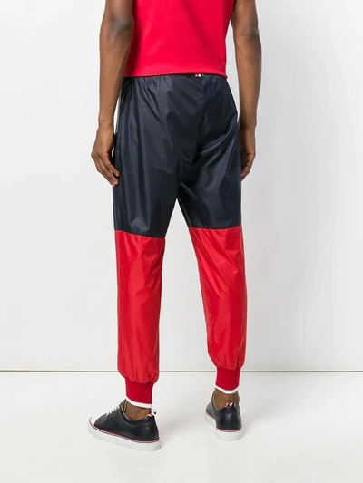 Shop Thom Browne Bicolor Half-and-half Ripstop Sweatpants - Red