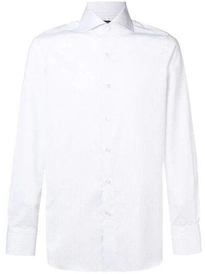 Shop Finamore 1925 Napoli Long Sleeved Shirt In White