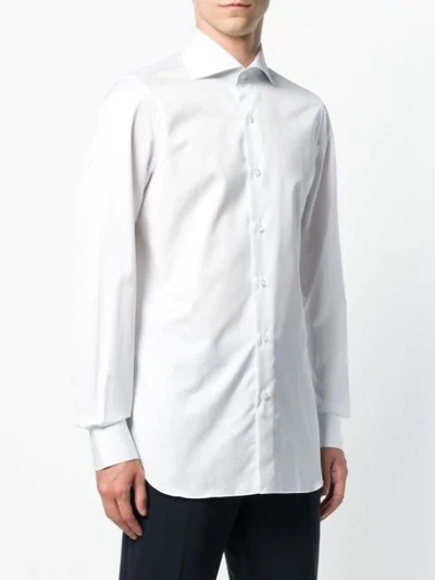 Shop Finamore 1925 Napoli Long Sleeved Shirt In White