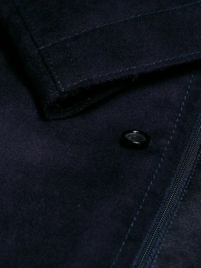 Shop Alexander Mcqueen Double Breasted Peacoat In Blue