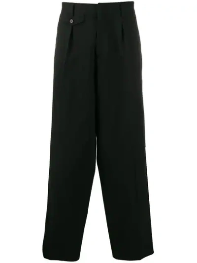 Shop Mcq By Alexander Mcqueen Wide-leg Tailored Trousers In 1000 Darkest Black