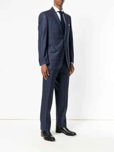 Shop Caruso Single Breasted Suit In Blue