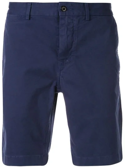 Shop Alex Mill Classic Wash Chino Shorts In Blue
