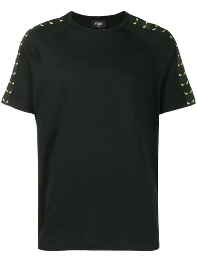 Shop Fendi Bag Bugs Motif T-shirt - Black