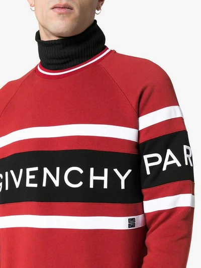 Shop Givenchy Embroidered 4g Logo Sweatshirt In 601 Dark Red