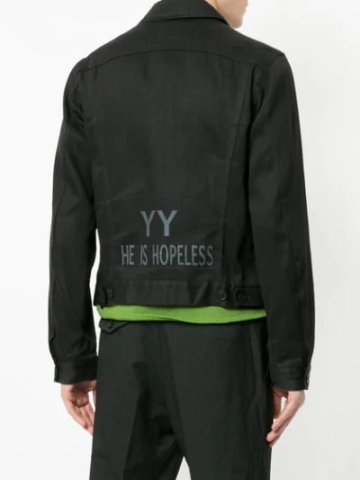 Pre-owned Yohji Yamamoto Vintage Denim Jacket In Black
