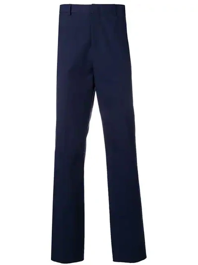 Shop Golden Goose Tailored Straight-leg Trousers In Blue