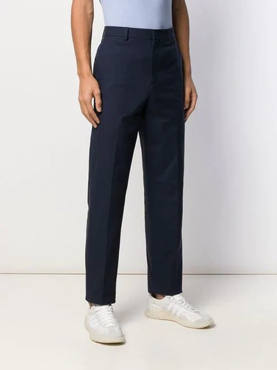 Shop Golden Goose Tailored Straight-leg Trousers In Blue