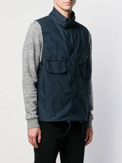 Shop Barbour X Engineered Garments 'arthur' Weste - Blau In Blue