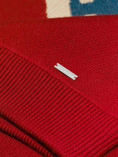 Shop Dsquared2 Pullover Mit Intarsien-strickmuster In Red