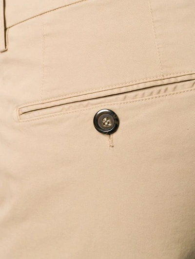 Shop Canali Schmale Chino In Neutrals