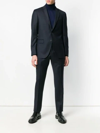 Shop Lanvin Classic Fitted Suit In Blue