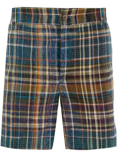 MISSONI CHECK DECK SHORTS - 蓝色