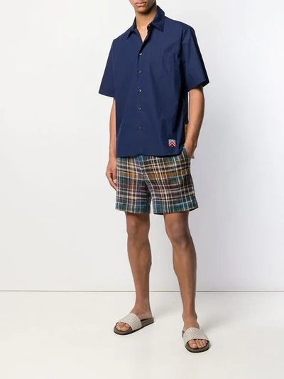 Shop Missoni Check Deck Shorts In Blue