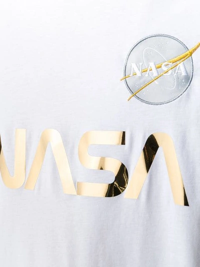 ALPHA INDUSTRIES NASA反光T恤 - 白色