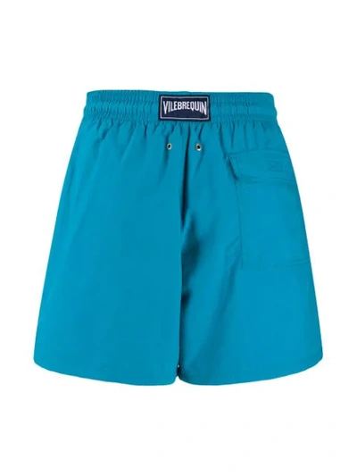 Shop Vilebrequin Drawstring Swim Trunks In Blue