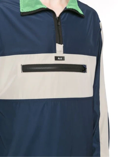 Shop Àlg Panelled Anorak Light Jacket In Blue