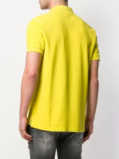 Shop Diesel Slim Fit Polo Shirt In Yellow
