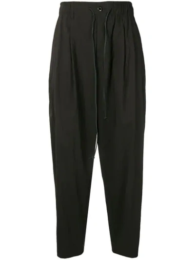 Shop Attachment Drop-crotch Trousers - Black