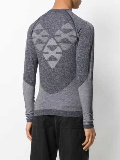 Shop Kiko Kostadinov Geometric Slim Jumper In 3  Grey