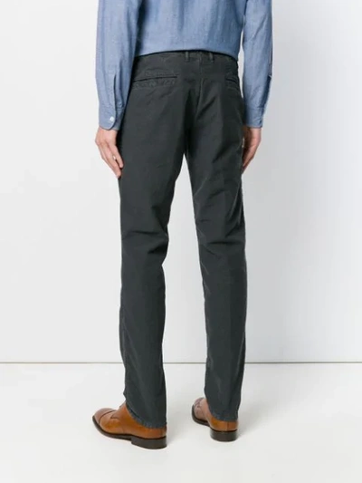Shop Incotex Classic Chino Trousers In Grey