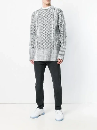 cable knit effect sweater