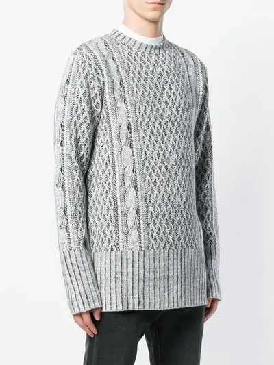 cable knit effect sweater