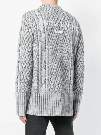 cable knit effect sweater