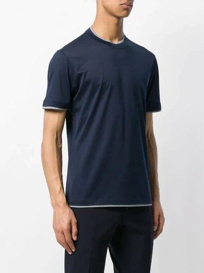 Shop Brunello Cucinelli Round Neck T In Blue