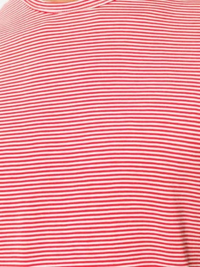 Shop Officine Generale Striped Crewneck T In White