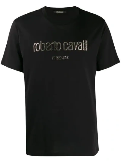 Shop Roberto Cavalli Logo Print T-shirt In Black