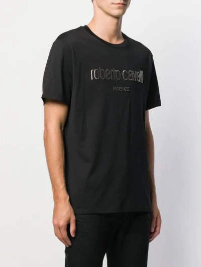 ROBERTO CAVALLI LOGO PRINT T-SHIRT - 黑色