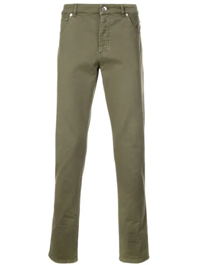 Shop Brunello Cucinelli Skinny-fit Jeans In Green