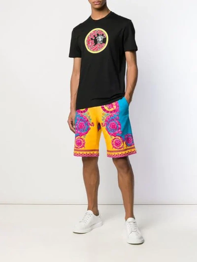 Shop Versace Barocco Print Track Shorts In A785