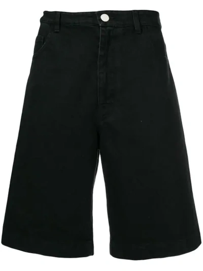 Shop Raf Simons Loose-fit Denim Shorts In Black