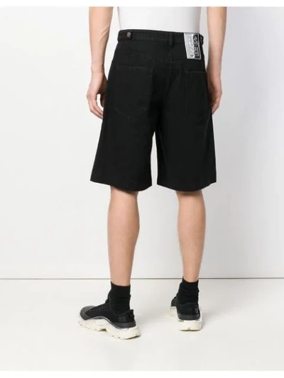 Shop Raf Simons Loose-fit Denim Shorts In Black